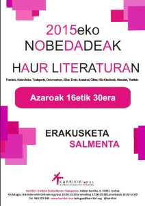 2015eko Haur Literatura nobedadeen erakusketa gure dendan
