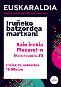 Euskaraldia, Iruñeko batzordea martxan – Urriaren 29an